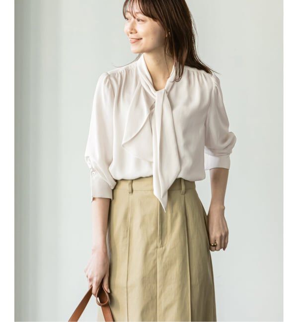 NOBLE「《WEB＆日本橋店限定・追加》ロイヤルサテンボウタイブラウス」|シャツ・ブラウス|