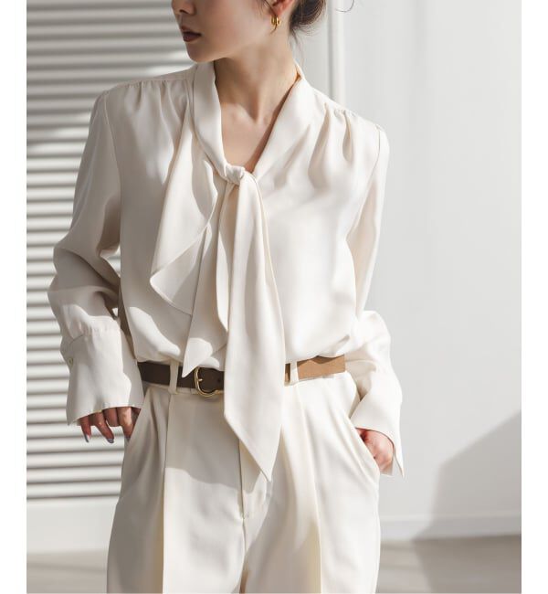 NOBLE「《WEB＆日本橋店限定・追加》ロイヤルサテンボウタイブラウス」|シャツ・ブラウス|