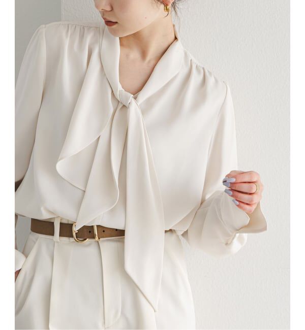 NOBLE「《WEB＆日本橋店限定・追加》ロイヤルサテンボウタイブラウス」|シャツ・ブラウス|