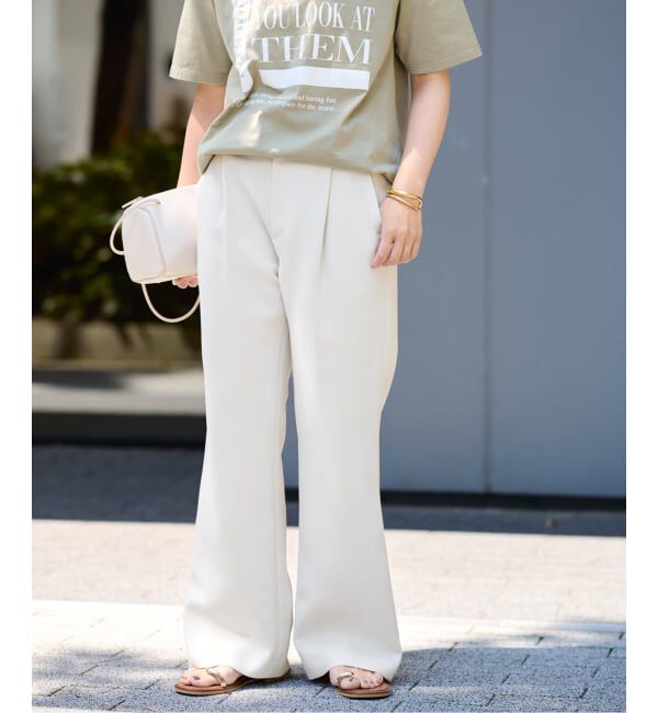 FRAMeWORK「ライトダブルクロスイージースラックス」|スラックス|