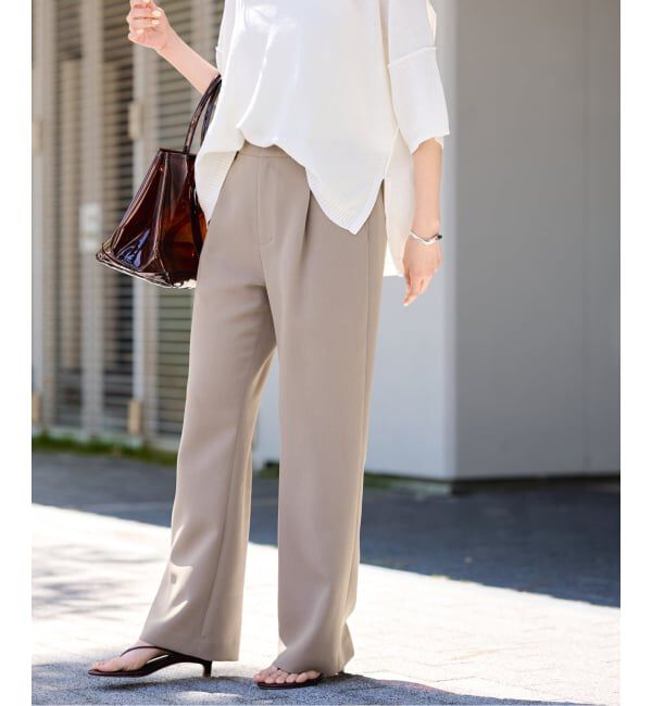 FRAMeWORK「ライトダブルクロスイージースラックス」|スラックス|