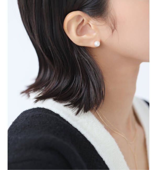 Lilas by Spick&Span「アコヤパール7mmピアス K10（両耳）」|ピアス|