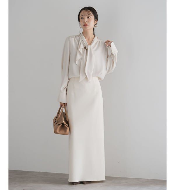 NOBLE「《WEB＆日本橋店限定・追加》ロイヤルサテンボウタイブラウス」|シャツ・ブラウス|