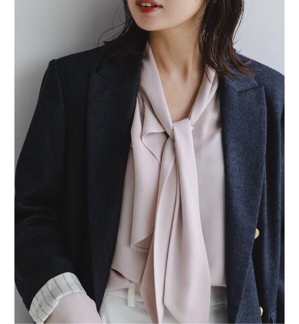 NOBLE「《WEB＆日本橋店限定・追加》ロイヤルサテンボウタイブラウス」|シャツ・ブラウス|