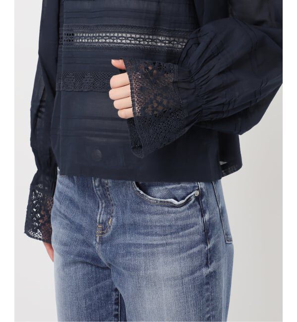 Spick and Span「ne Quittez pas / ヌキテパ 別注Pintuck & Lace Blouse*」|シャツ・ブラウス|