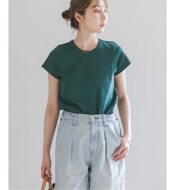 NOBLE「《追加・WEB限定カラー》スビンコットンスムースコンパクトTシャツ」|Tシャツ・カットソー|