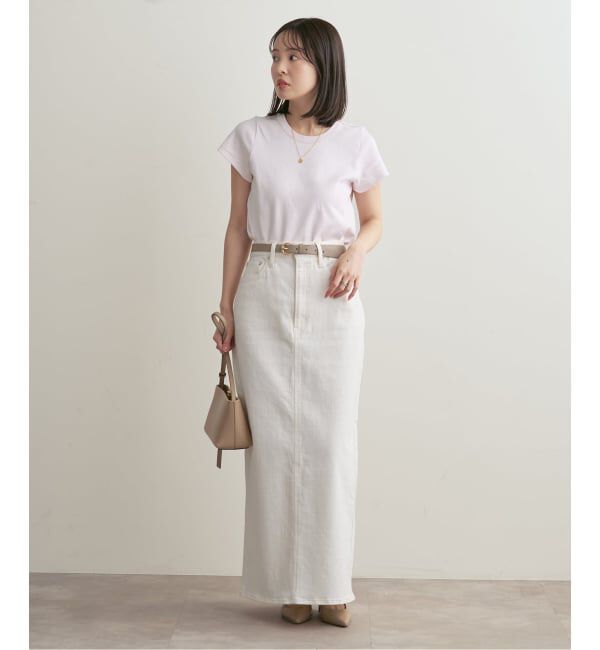 NOBLE「《追加・WEB限定カラー》スビンコットンスムースコンパクトTシャツ」|Tシャツ・カットソー|