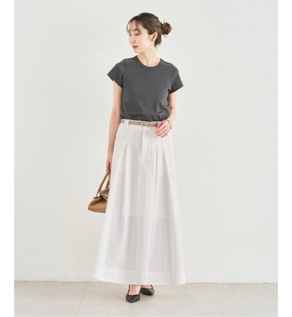 NOBLE「《追加・WEB限定カラー》スビンコットンスムースコンパクトTシャツ」|Tシャツ・カットソー|