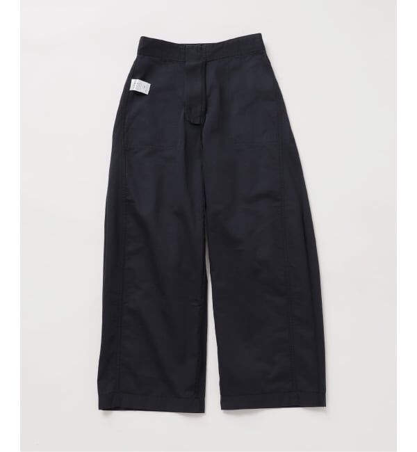 U by SPICK&SPAN「《予約》コットンリネンバレルレッグルーズベイカーパンツ」|カーゴ|