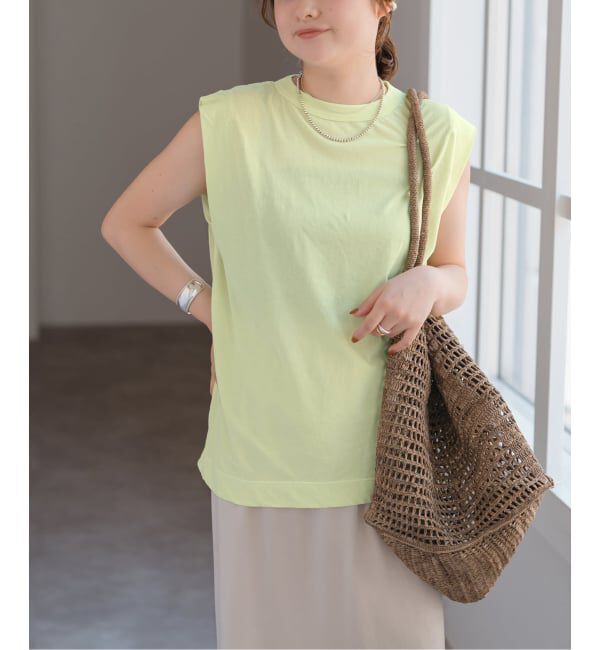 Spick and Span「《新色有り / 追加》ATON/エイトン FRESCA SINGLE JERSEY TANK TOP」|タンクトップ|イエロー