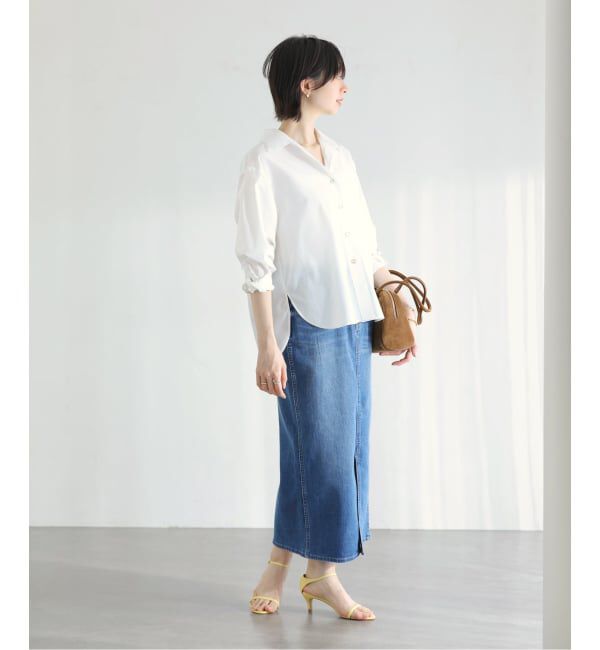  「【洗える】スリットカフスシャツ」|シャツ・ブラウス|
