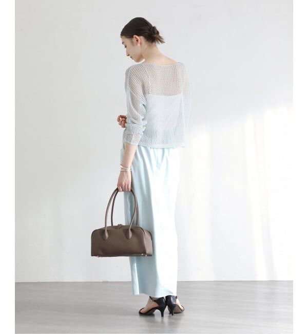  「《予約》【洗える】ペーパーヤーンメッシュプルオーバー」|ニット・セーター|