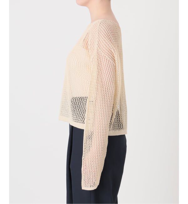  「《予約》【洗える】ペーパーヤーンメッシュプルオーバー」|ニット・セーター|