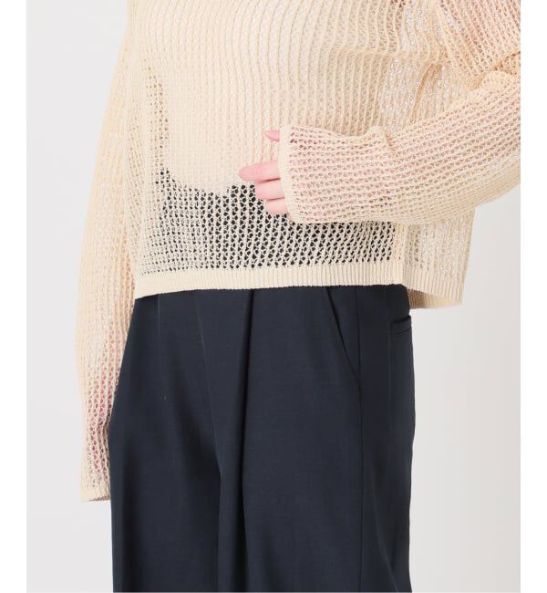  「《予約》【洗える】ペーパーヤーンメッシュプルオーバー」|ニット・セーター|
