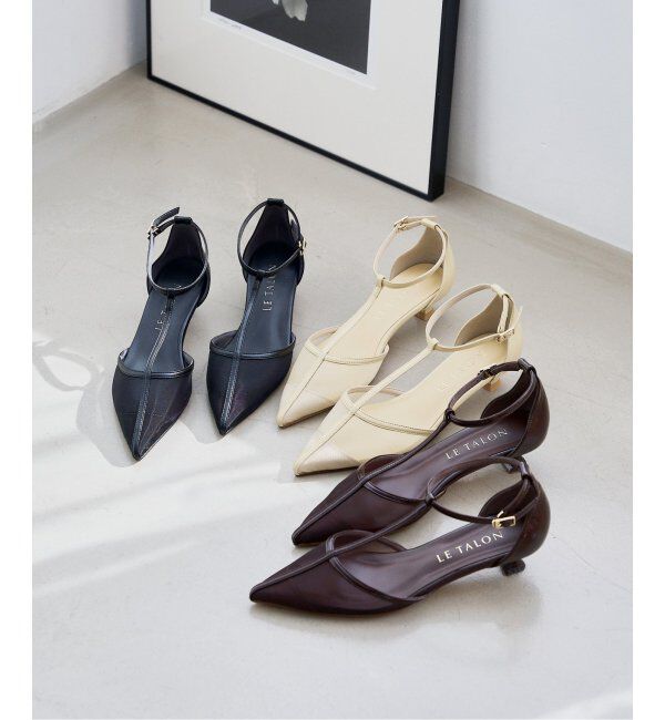  「《追加》3.5cmTストラップシアーパンプス」|パンプス|