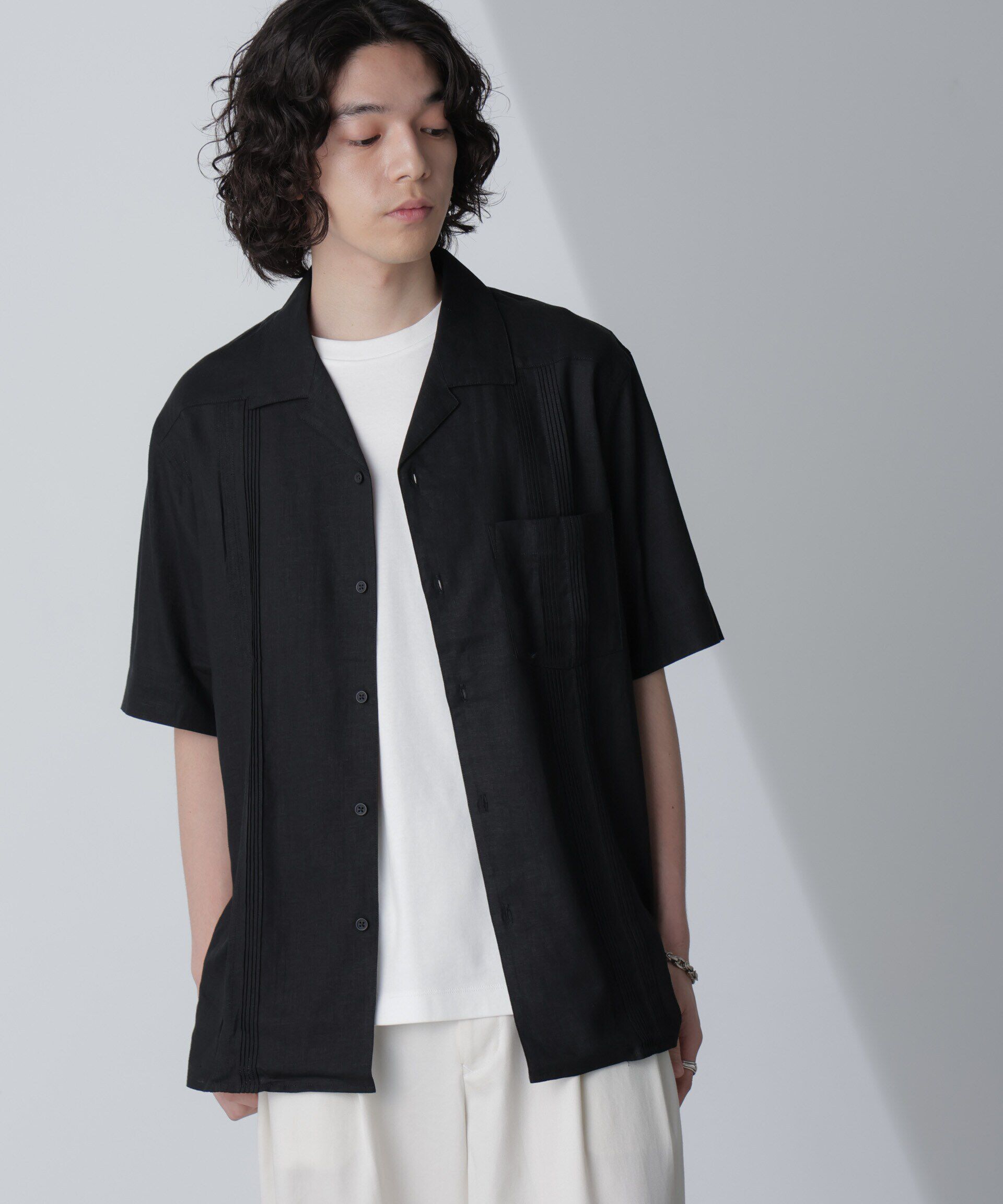 nano･universe「スタイリッシュキューバシャツ 半袖」|シャツ・ブラウス|