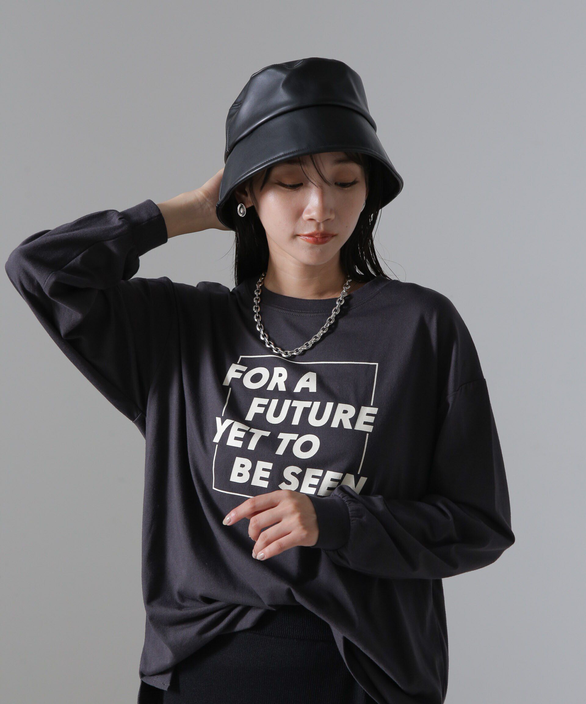 nano･universe「フェイクレザーバケットハット」|キャップ・キャスケット|ブラック