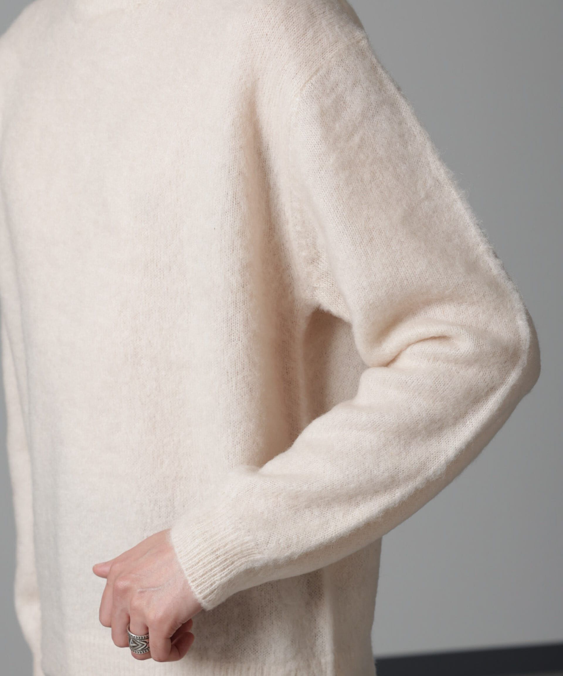 nano･universe「モヘヤブレンド起毛クルーネックニット」|ニット・セーター|