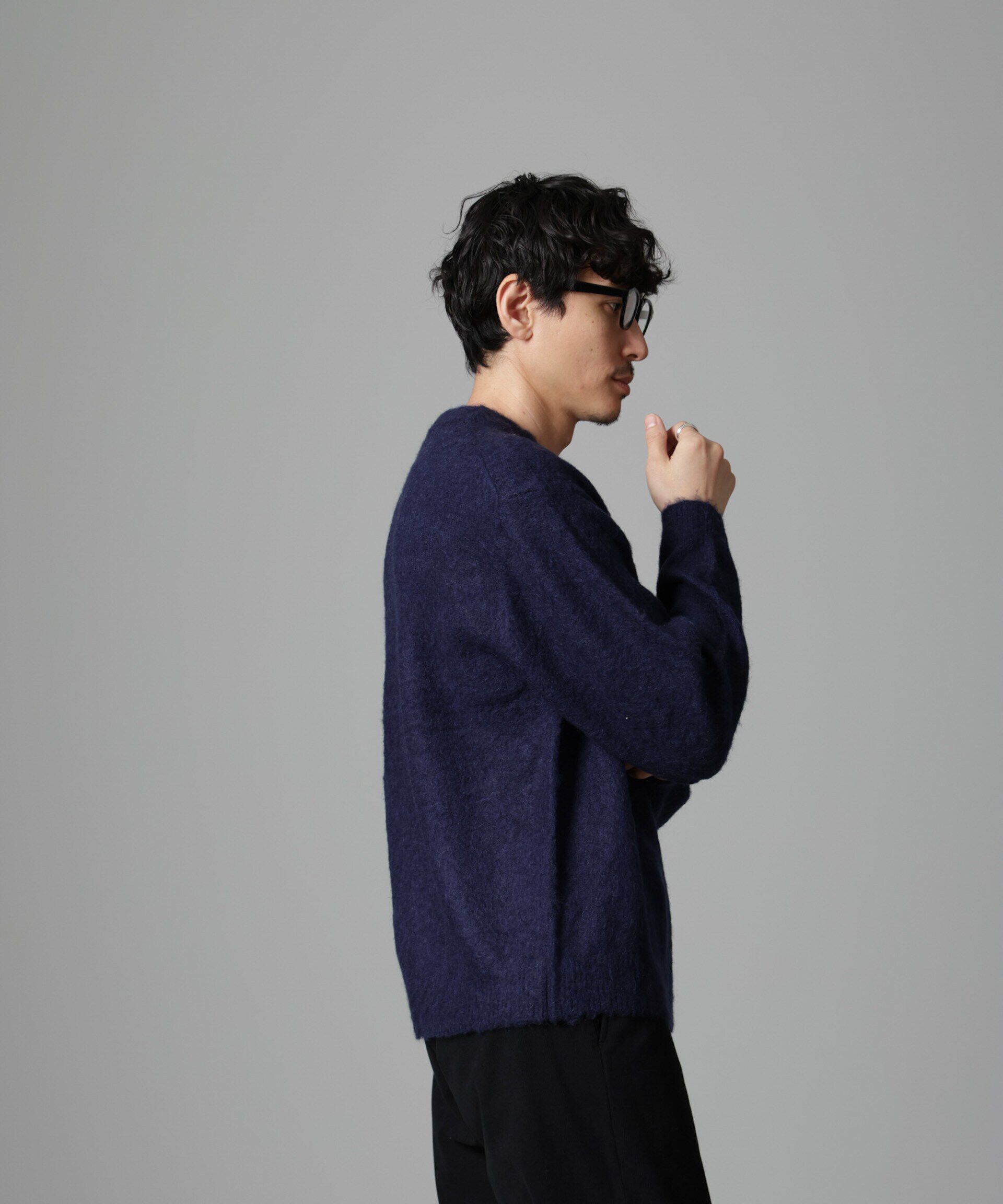 nano･universe「モヘヤブレンド起毛クルーネックニット」|ニット・セーター|