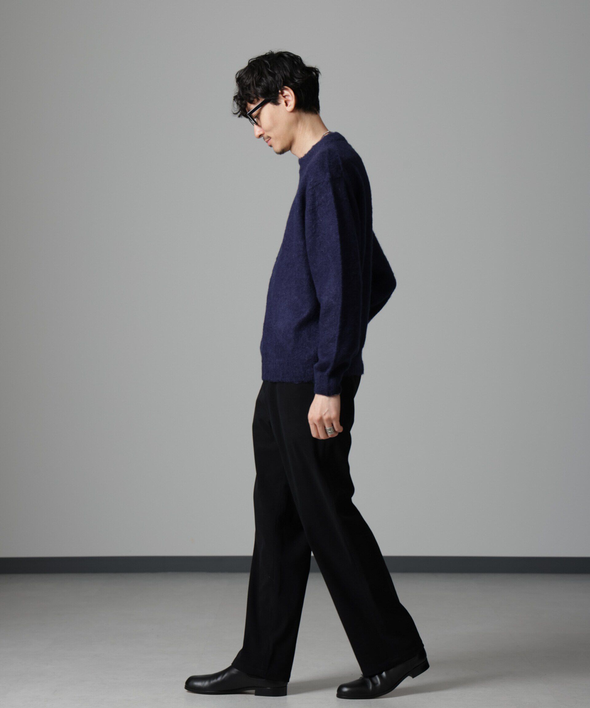 nano･universe「モヘヤブレンド起毛クルーネックニット」|ニット・セーター|