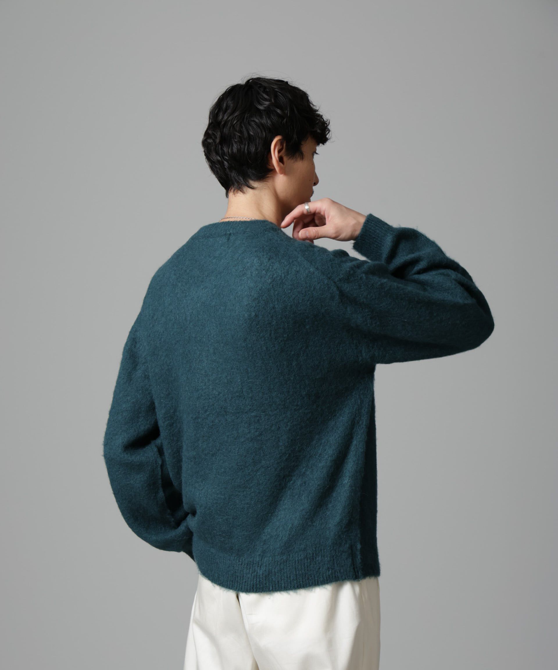 nano･universe「モヘヤブレンド起毛クルーネックニット」|ニット・セーター|