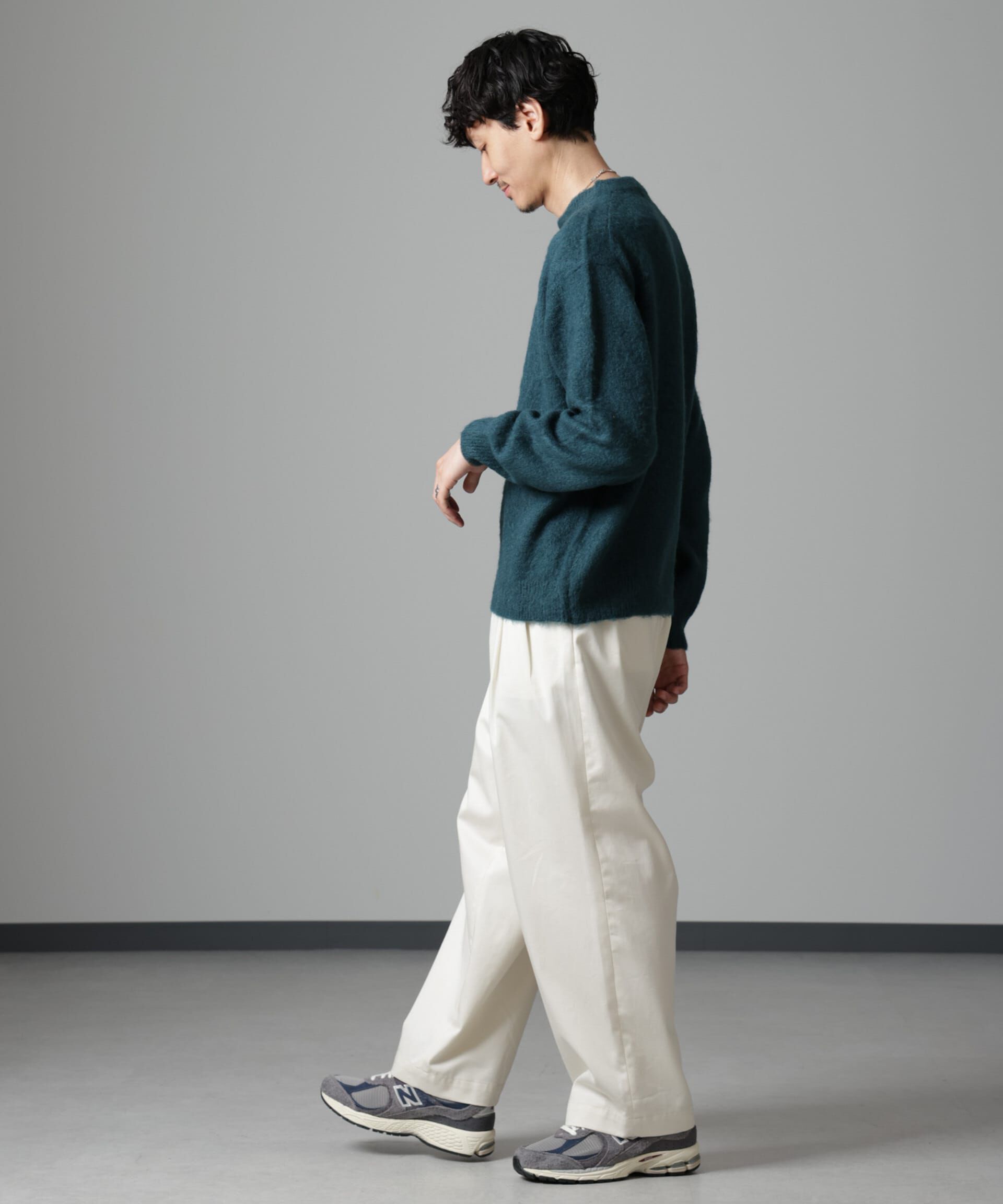 nano･universe「モヘヤブレンド起毛クルーネックニット」|ニット・セーター|