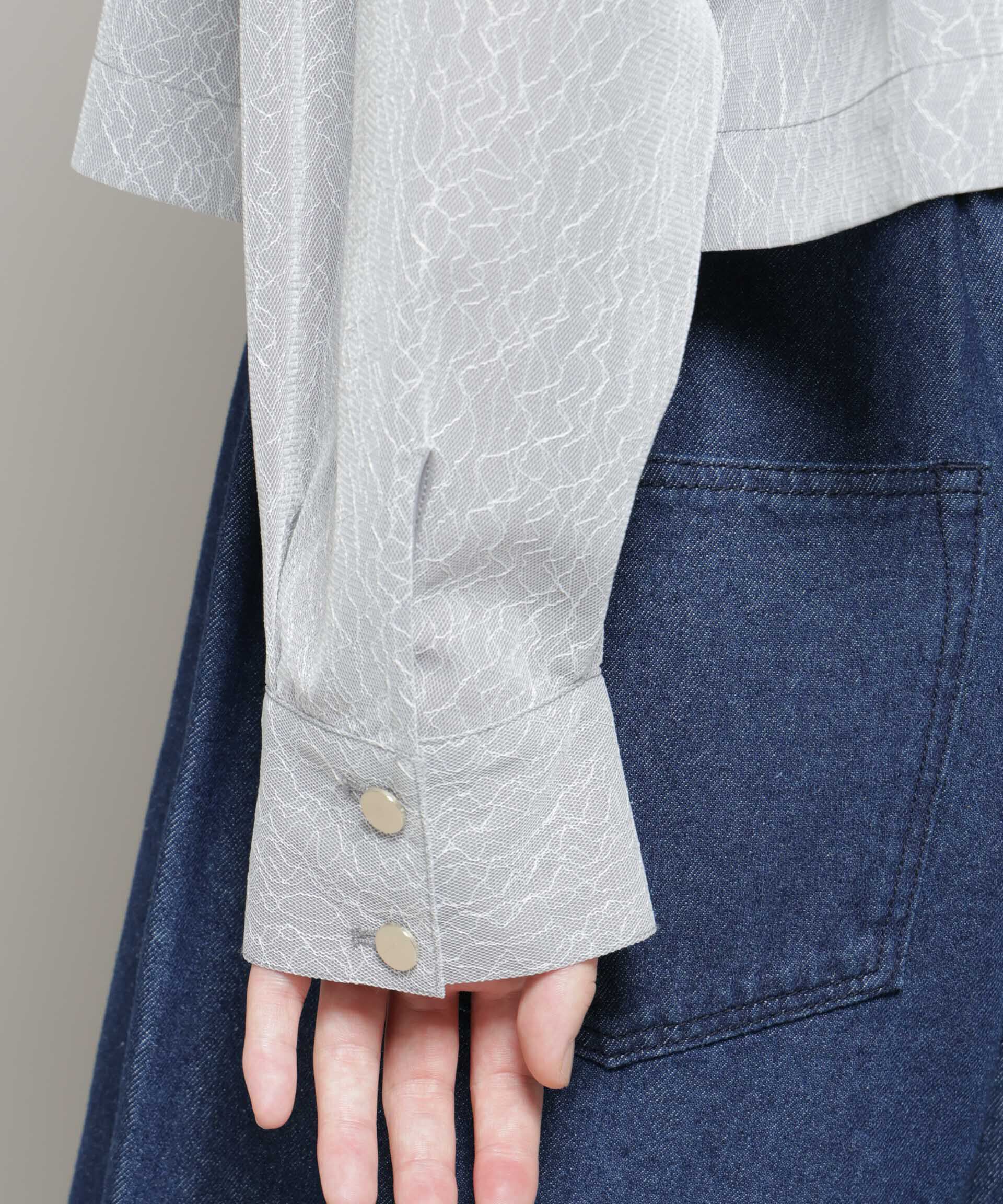 nano･universe「レースボンディングシャツブルゾン」|テーラードジャケット|