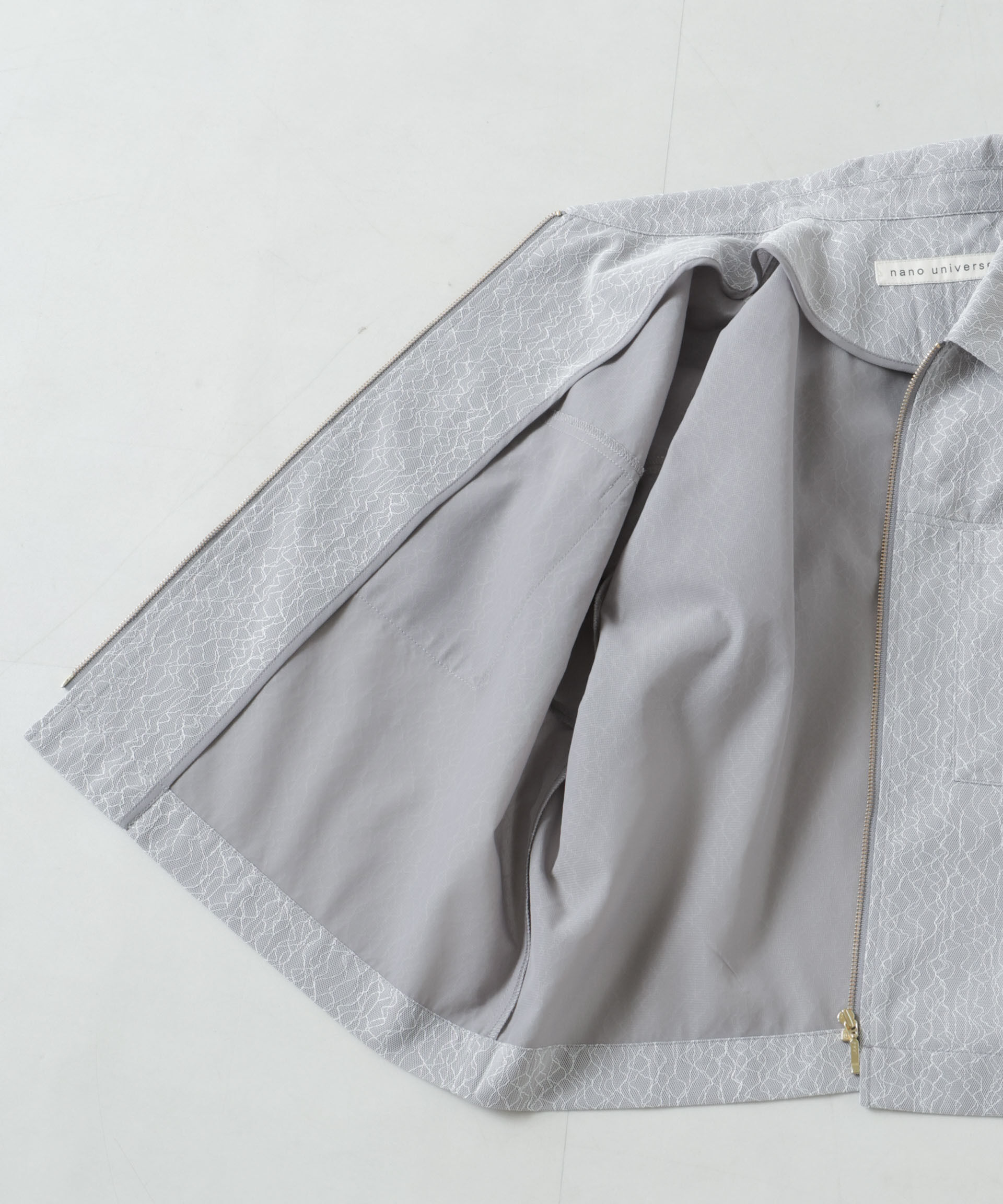 nano･universe「レースボンディングシャツブルゾン」|テーラードジャケット|