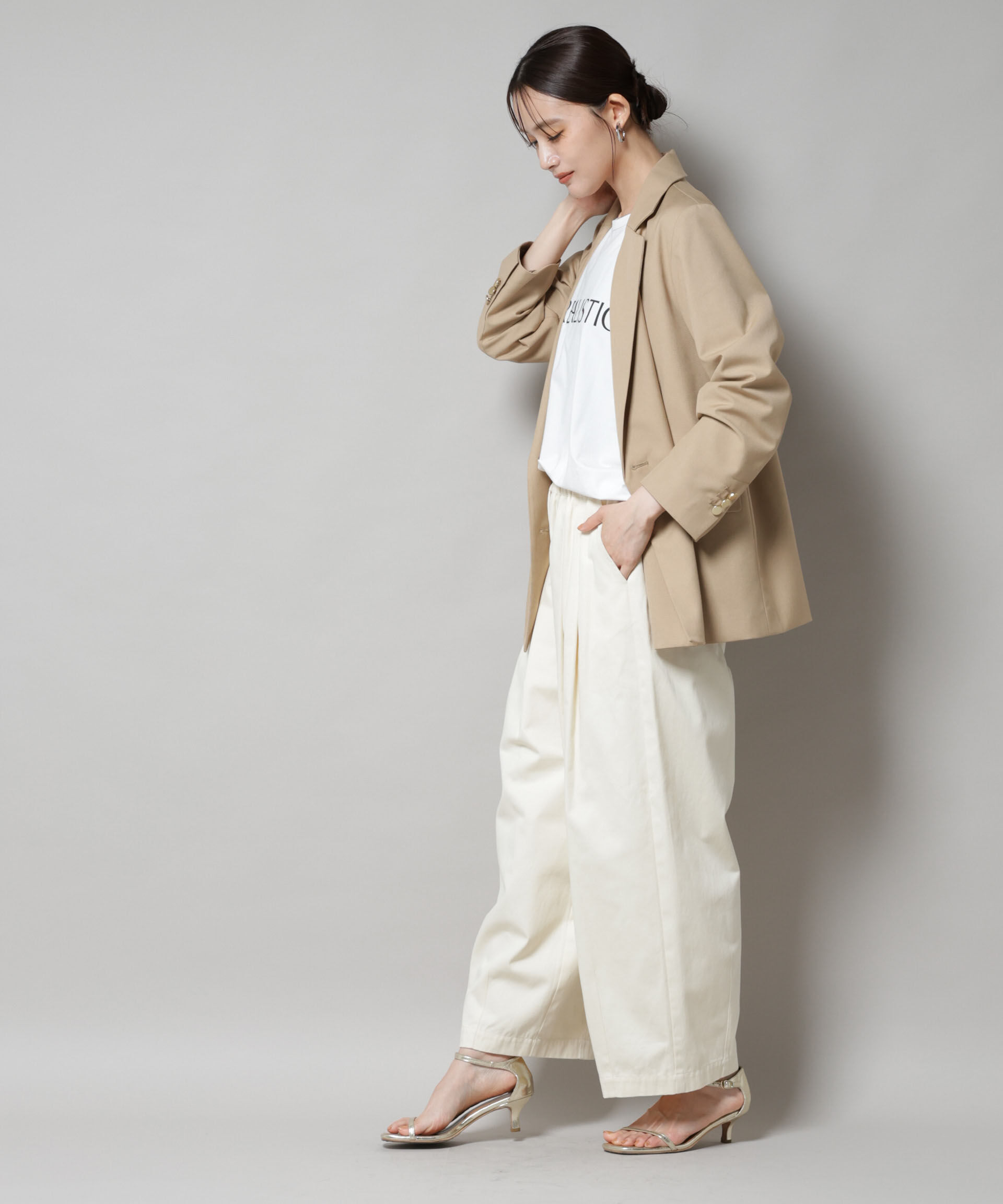 nano･universe「タックコクーンチノパンツ」|チノ|