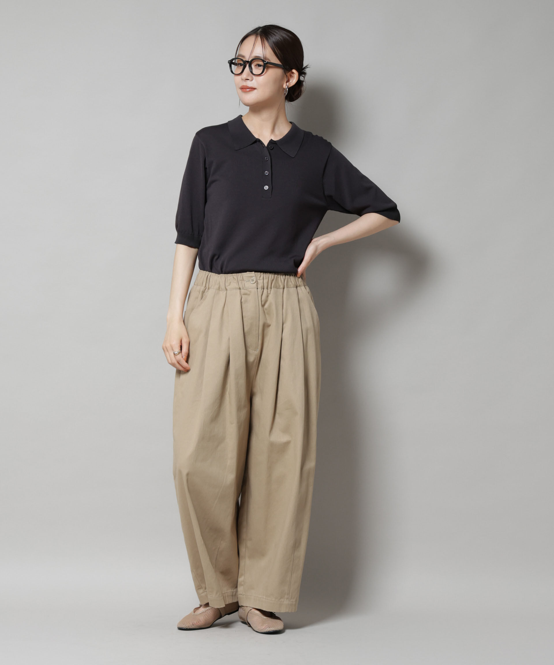 nano･universe「タックコクーンチノパンツ」|チノ|