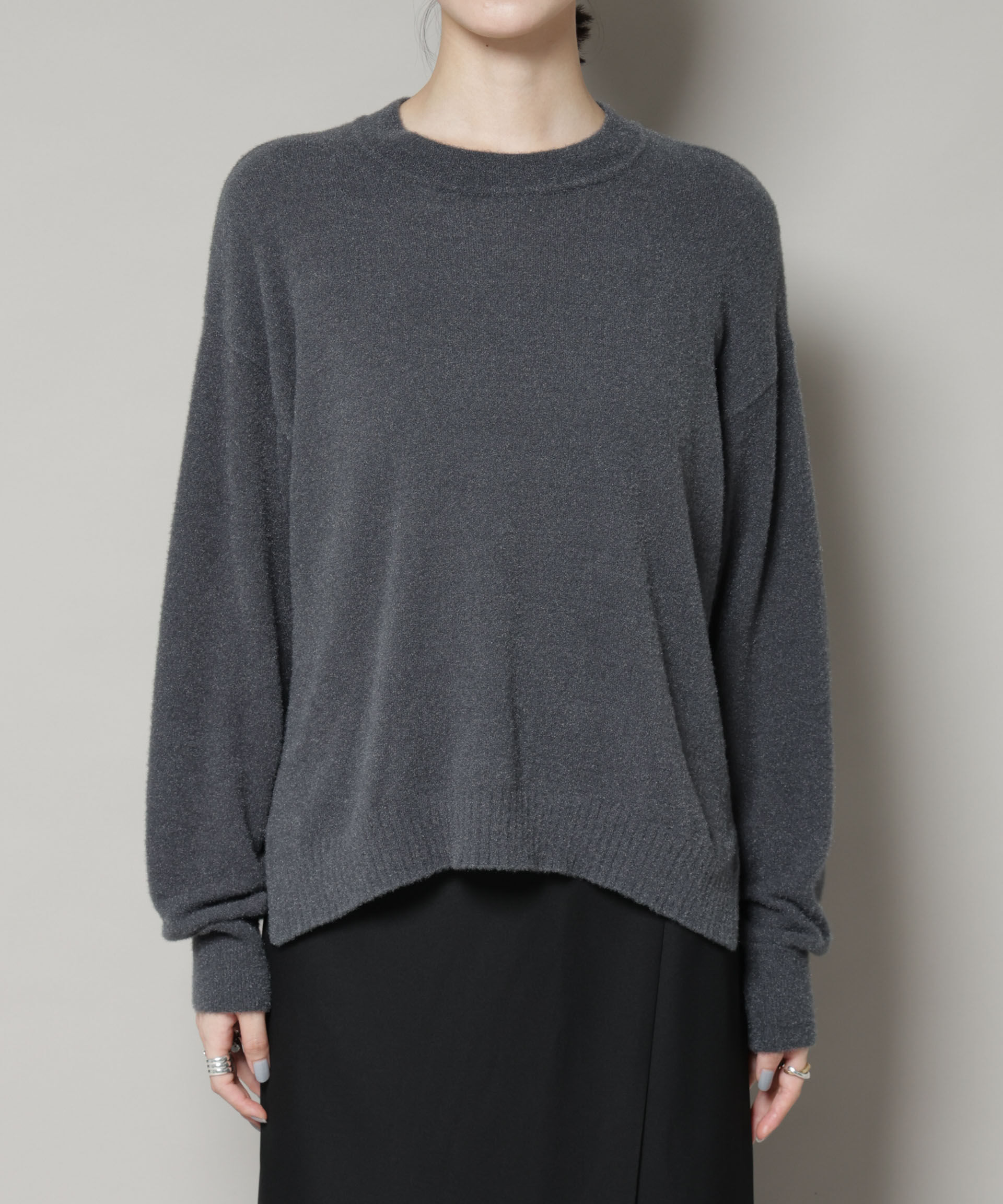 nano･universe「ミニラメシャギーニットプルオーバー」|ニット・セーター|