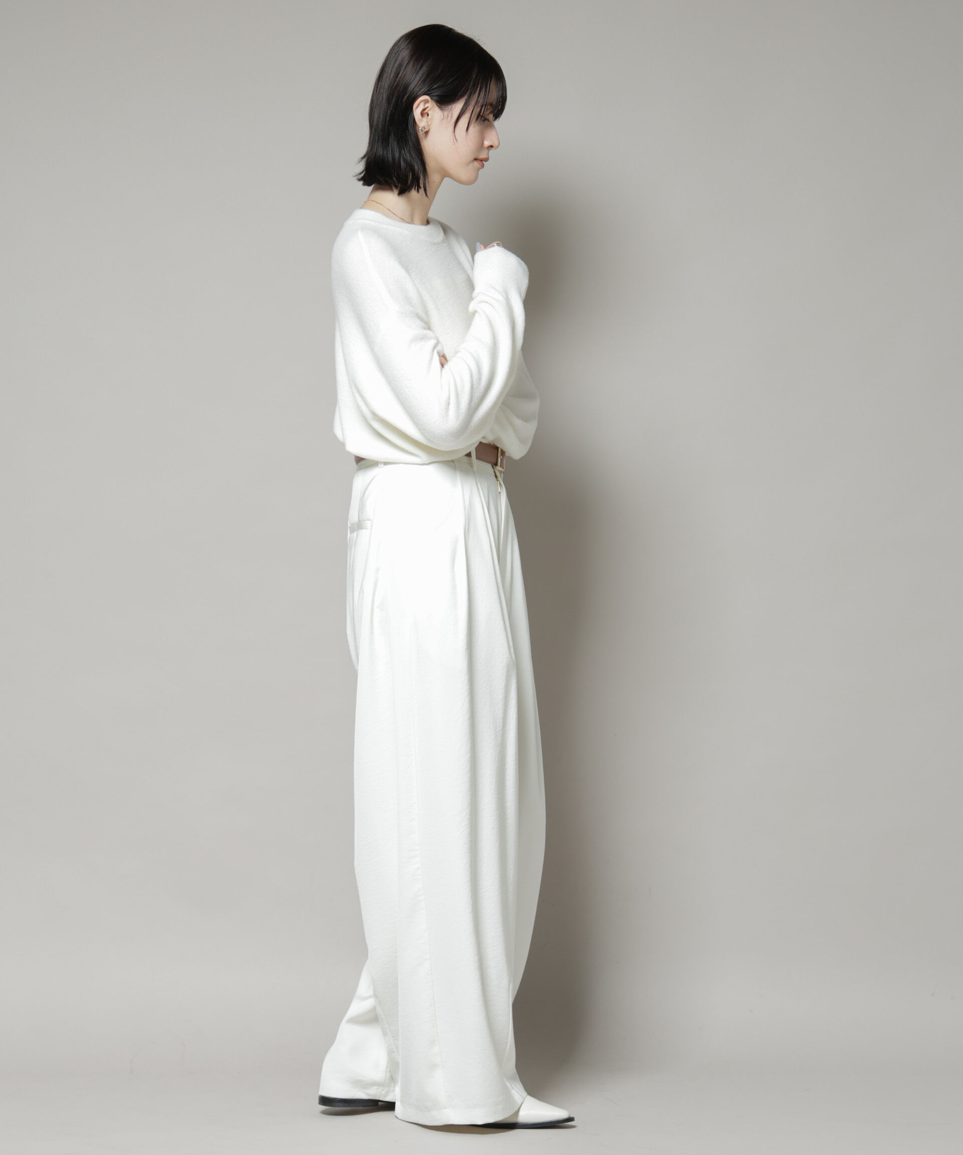 nano･universe「ミニラメシャギーニットプルオーバー」|ニット・セーター|