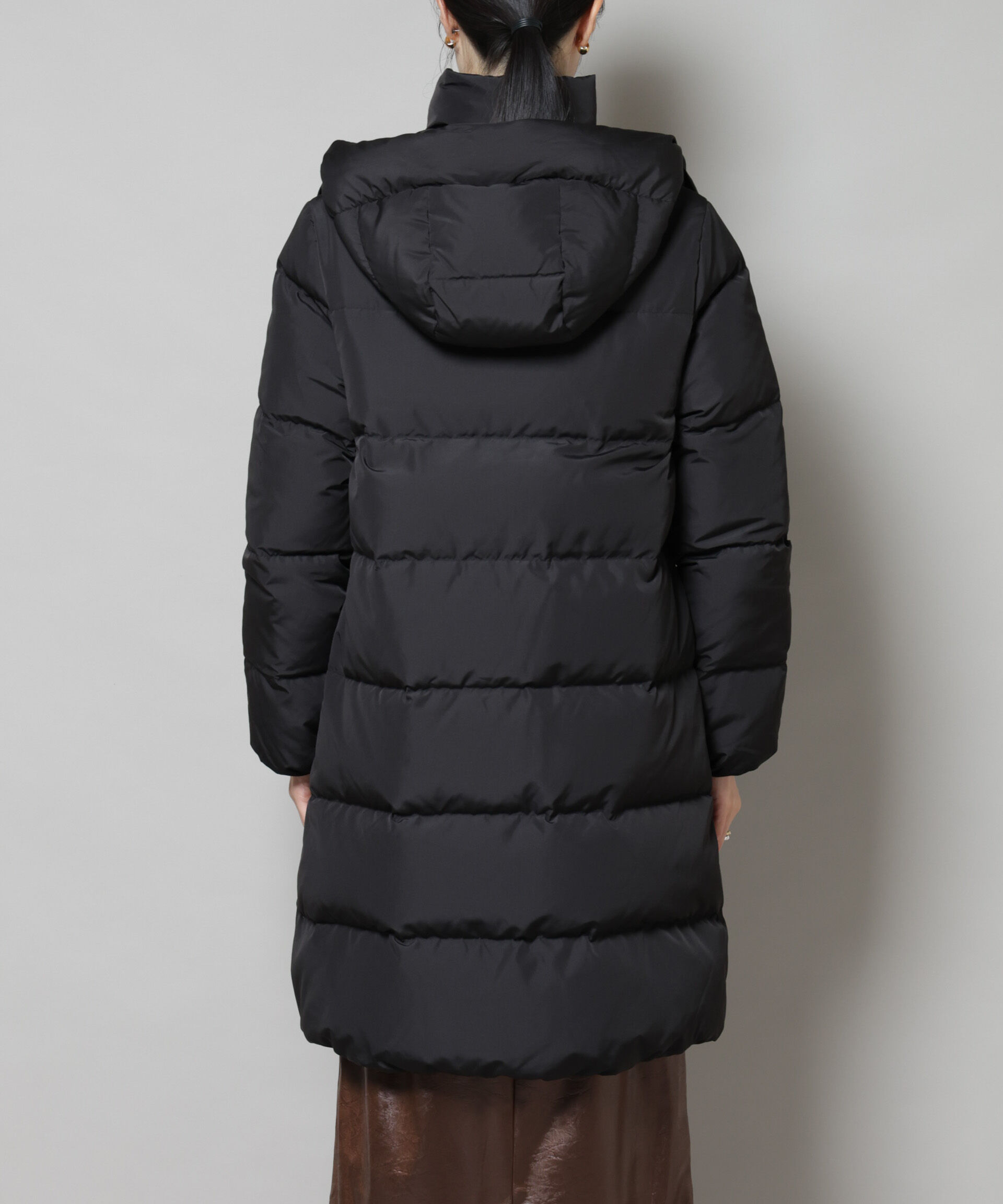 nano･universe「撥水加工 フードロングダウンコート」|ダウン|