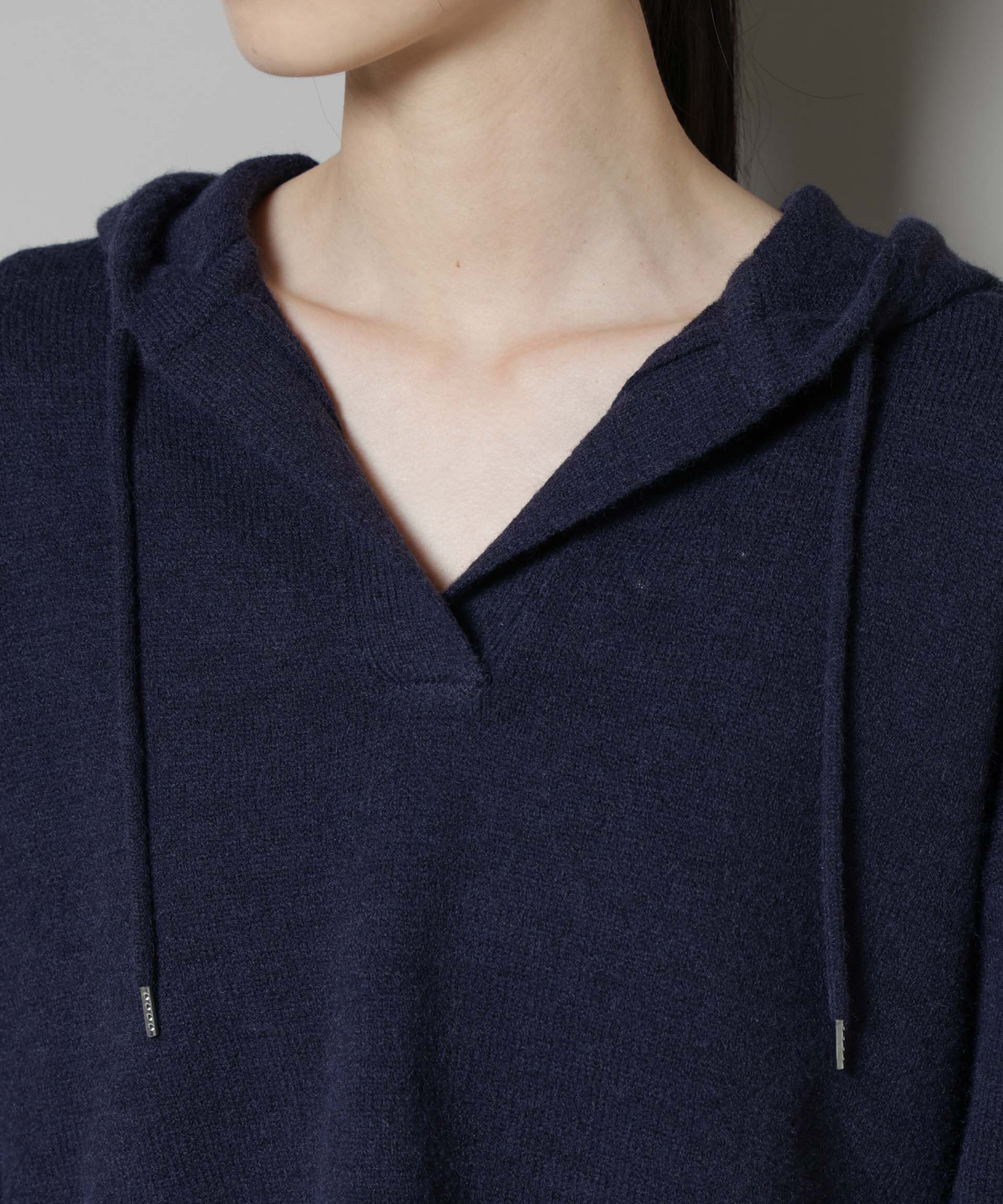 nano･universe「スキッパーフードニット」|ニット・セーター|