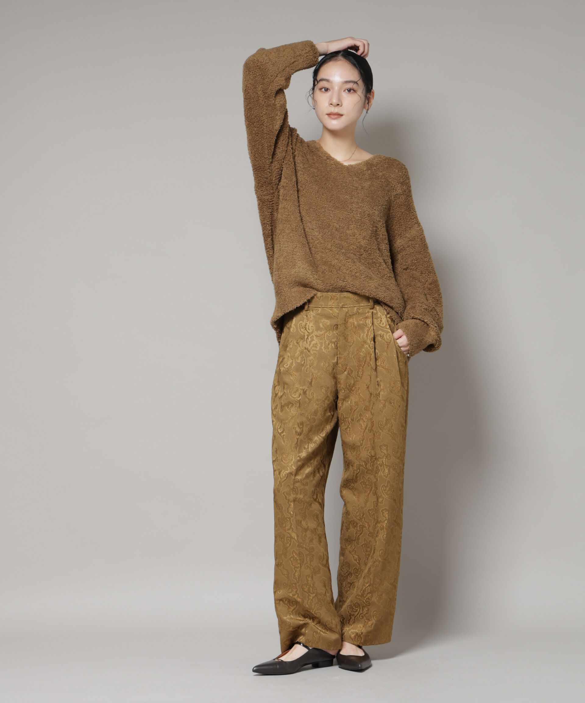 nano･universe「ジャガードタックパンツ」|チノ|