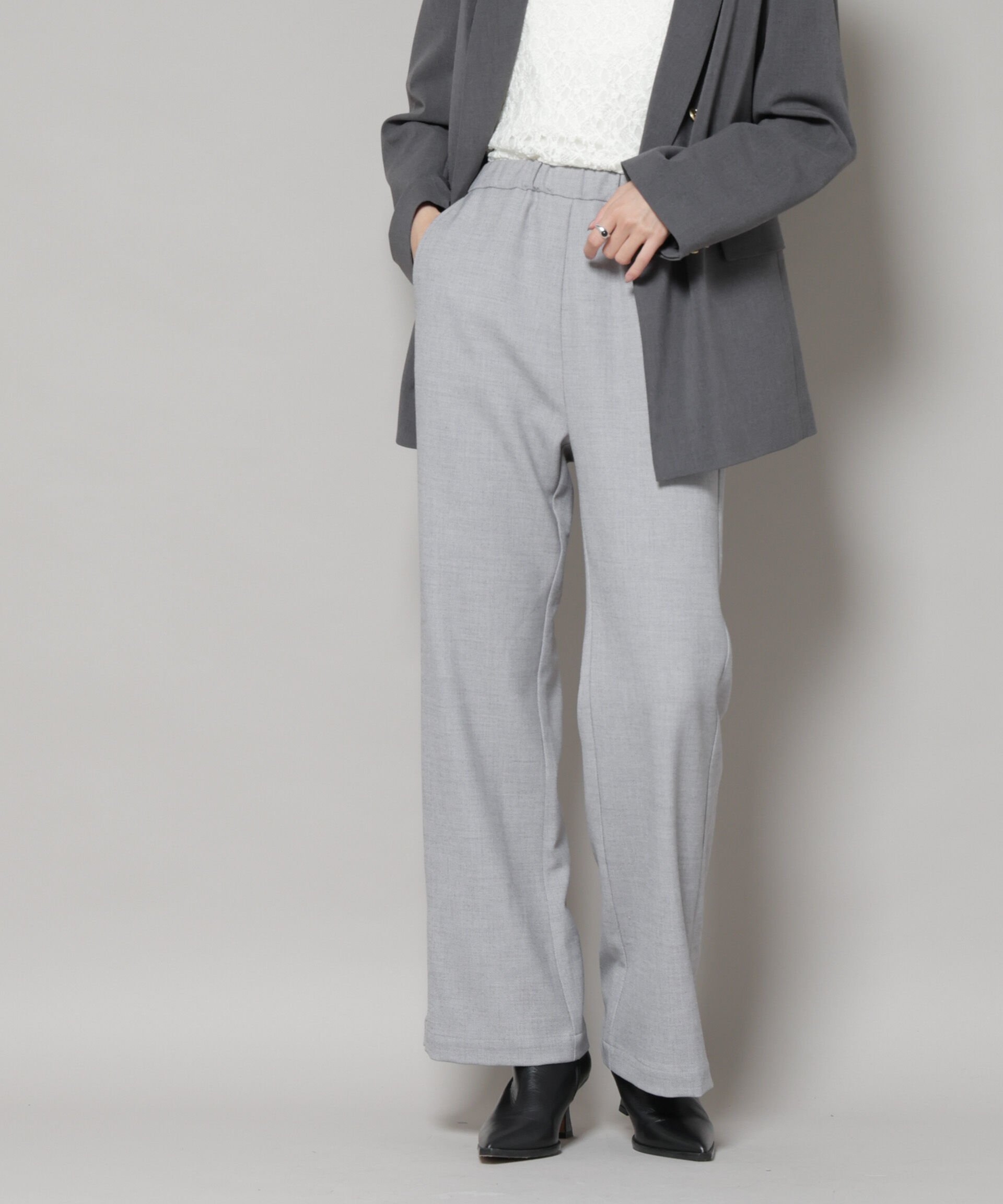 nano･universe「ジップスリットパンツ」|チノ|