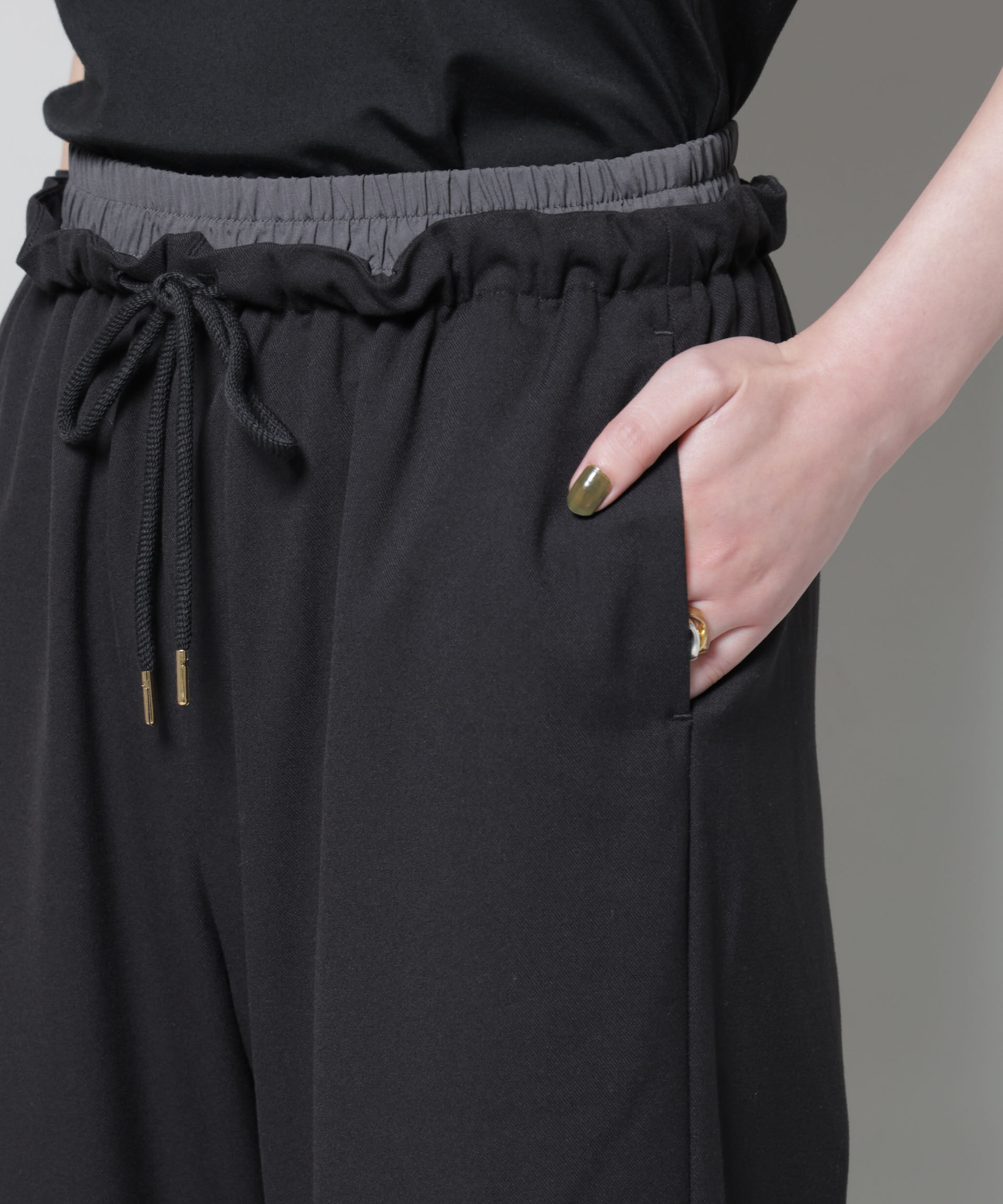 nano･universe「ファンクションダブルウエストイージーパンツ」|チノ|