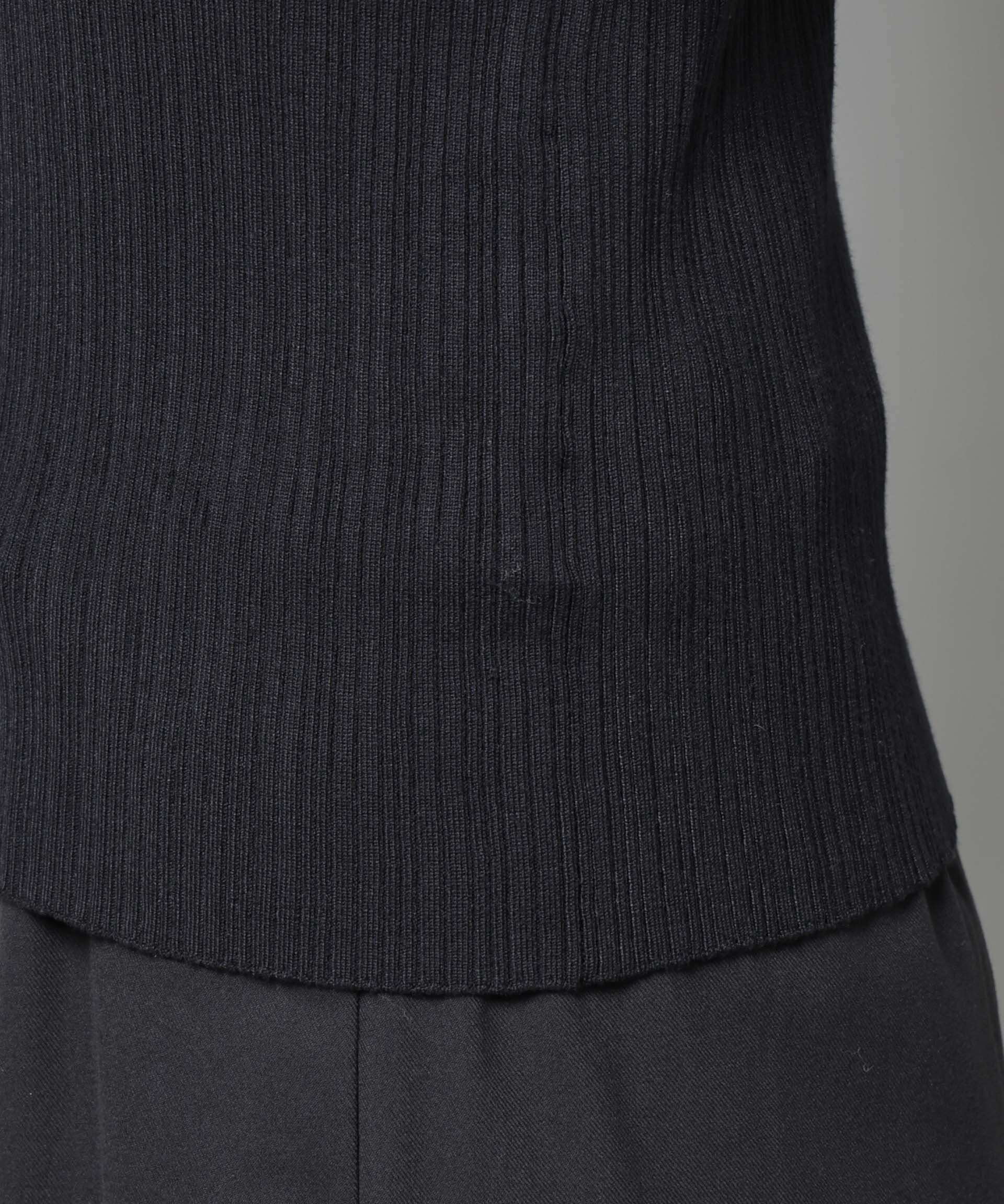 nano･universe「ホホバオイル加工ランダムリブタートルニット」|ニット・セーター|