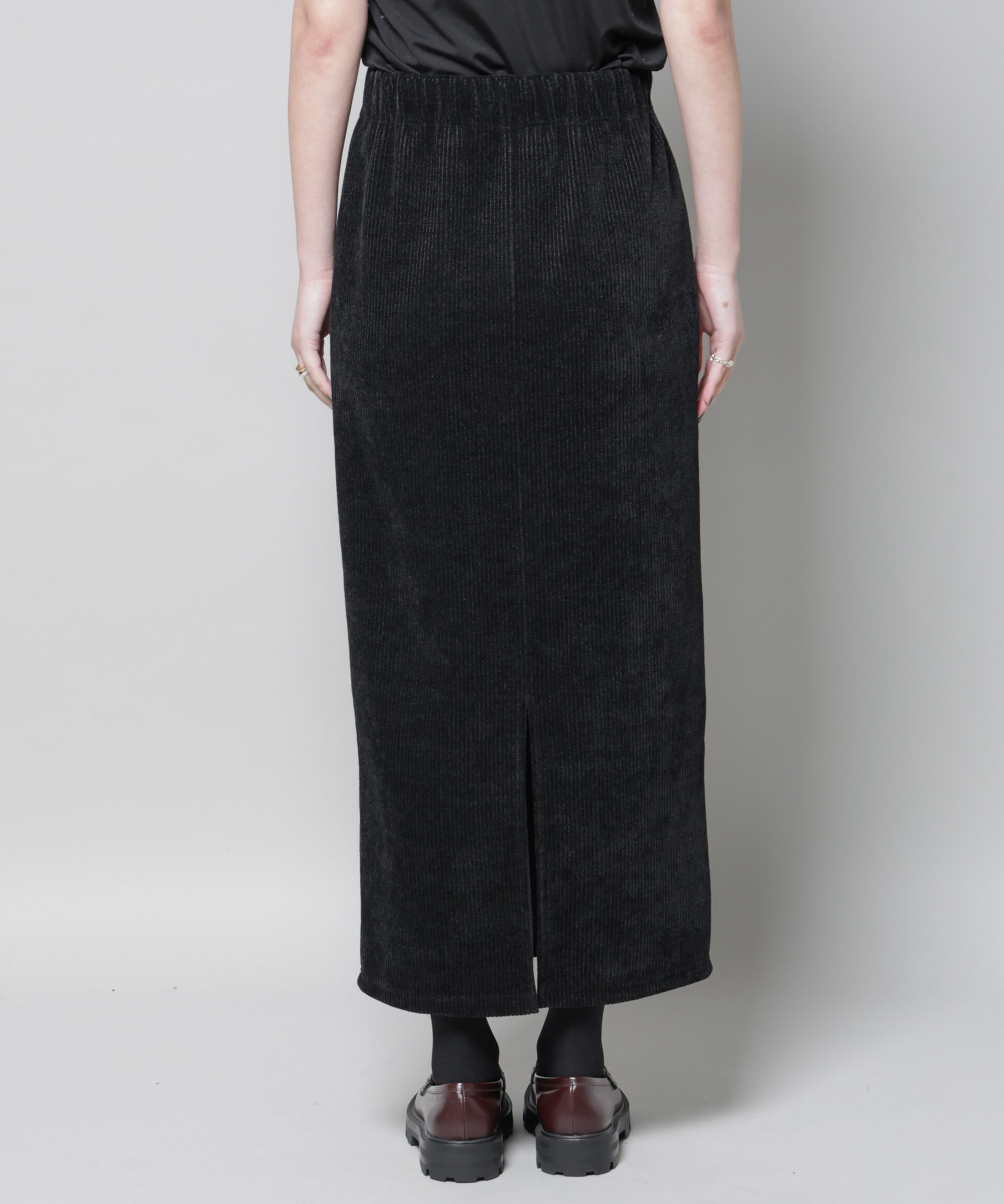 nano･universe「起毛リブカットタイトロングスカート」|スカート|