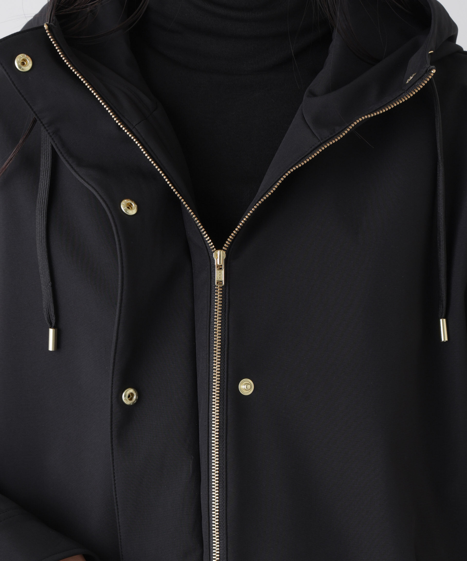 nano･universe「撥水＆花粉ガード フードブルゾン」|ブルゾン・スタジャン|