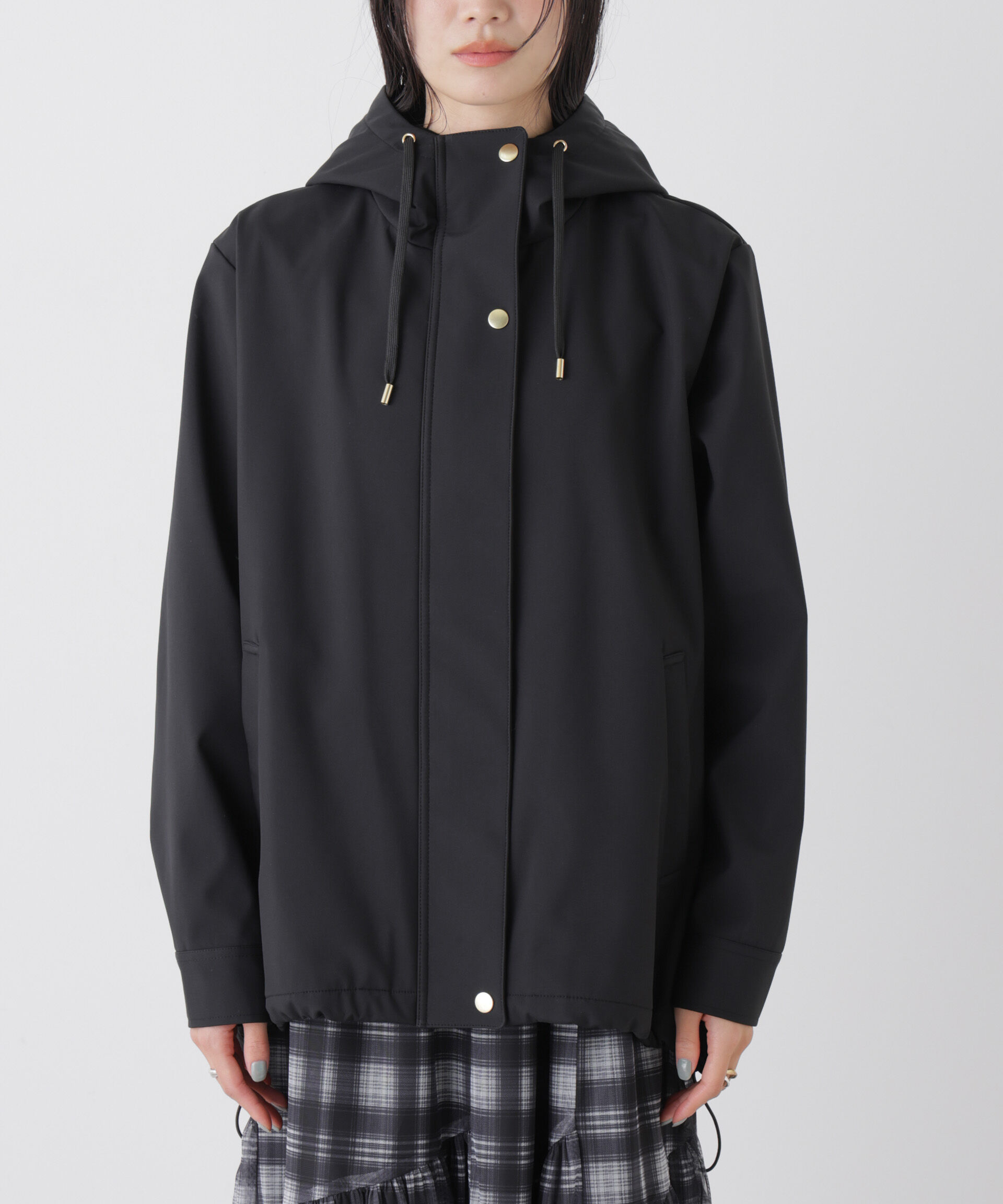 nano･universe「撥水＆花粉ガード フードブルゾン」|ブルゾン・スタジャン|