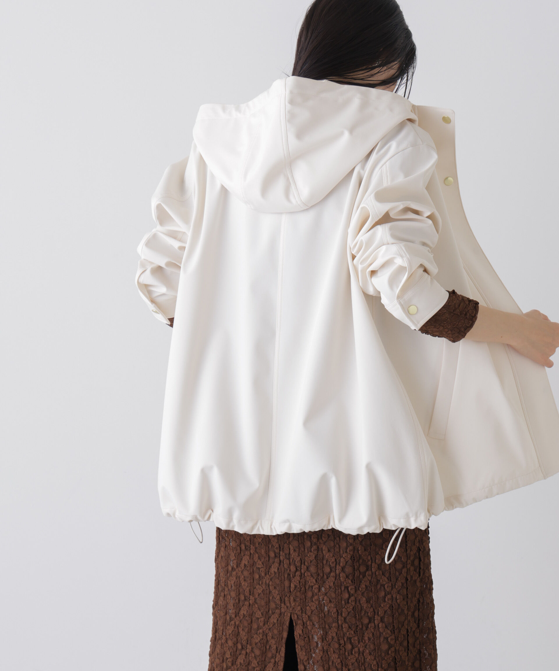 nano･universe「撥水＆花粉ガード フードブルゾン」|ブルゾン・スタジャン|