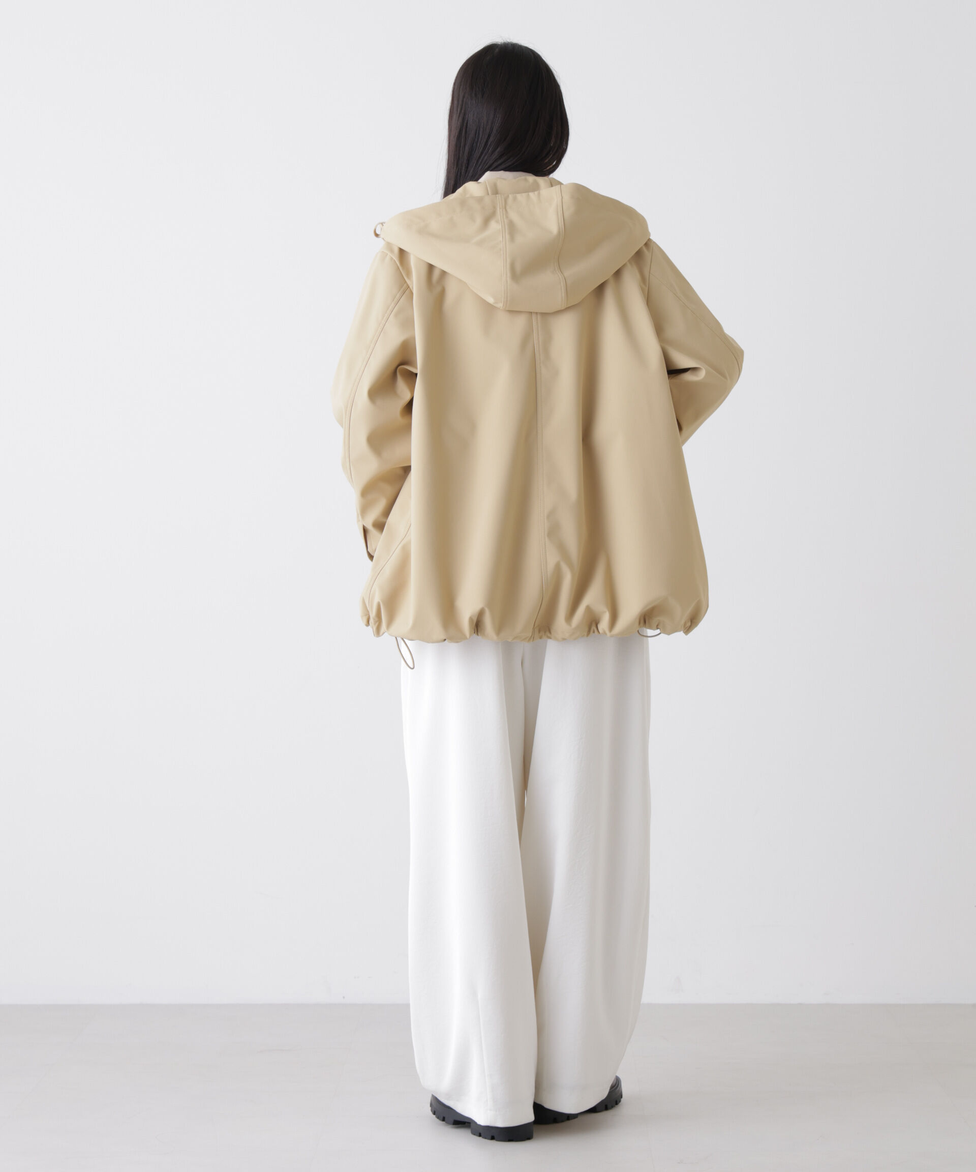 nano･universe「撥水＆花粉ガード フードブルゾン」|ブルゾン・スタジャン|