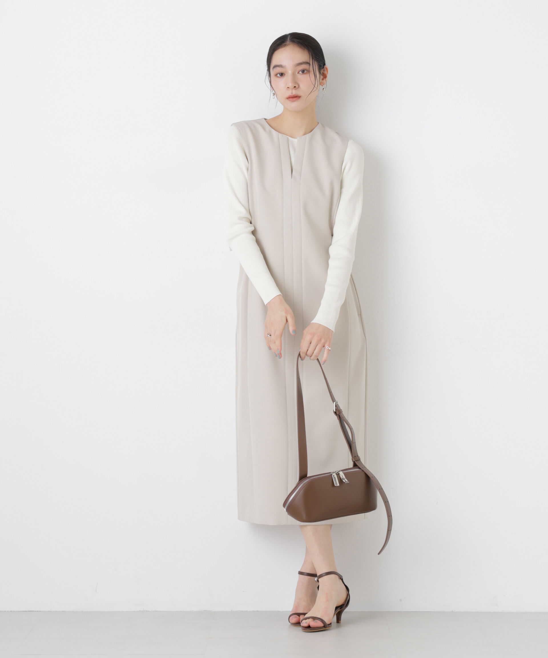 nano･universe「ウォッシャブルハイツイストボートネックリブニット」|ニット・セーター|