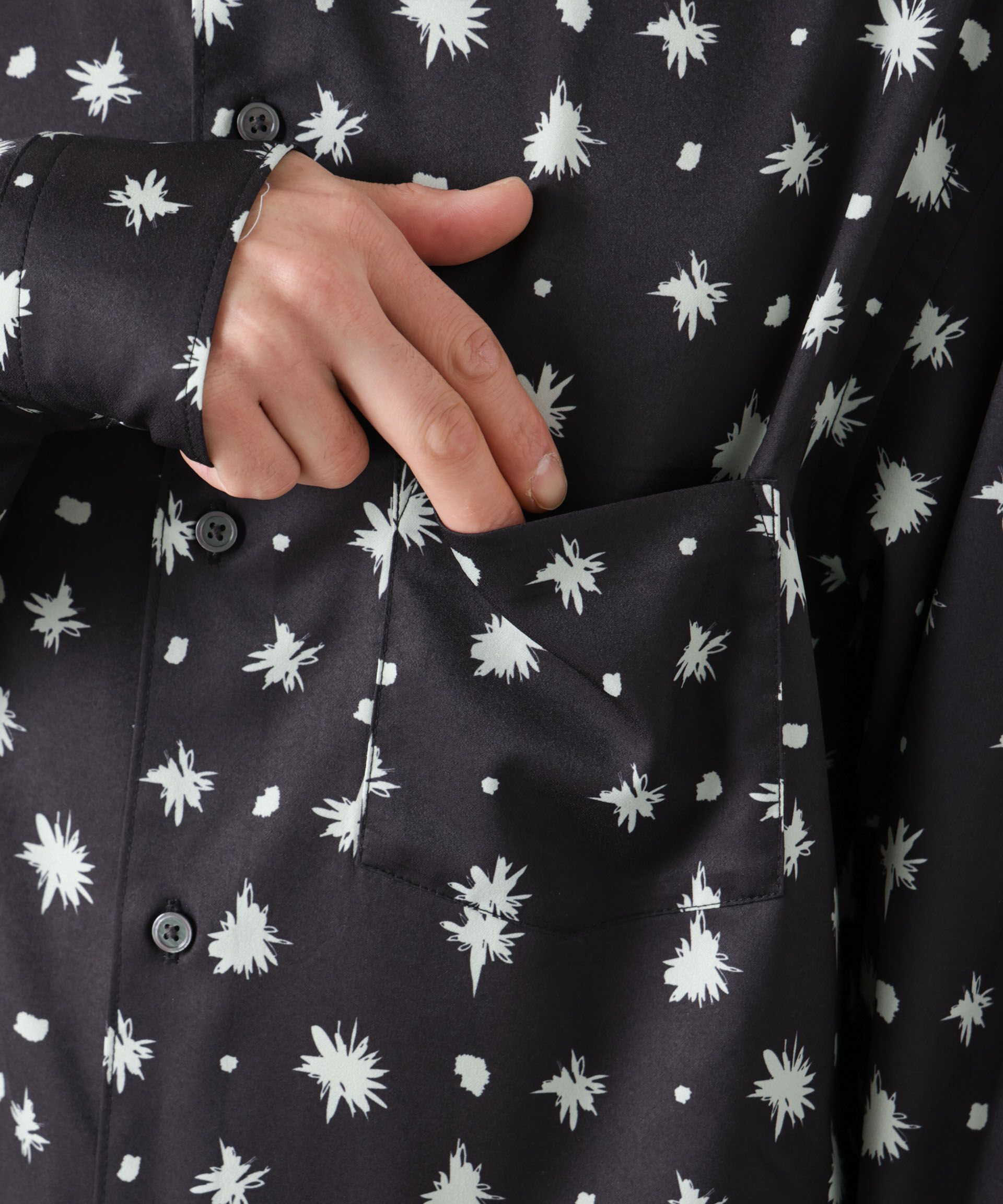 nano･universe「「EDITRIAL PRINT」アートフラワーシャツ」|シャツ・ブラウス|