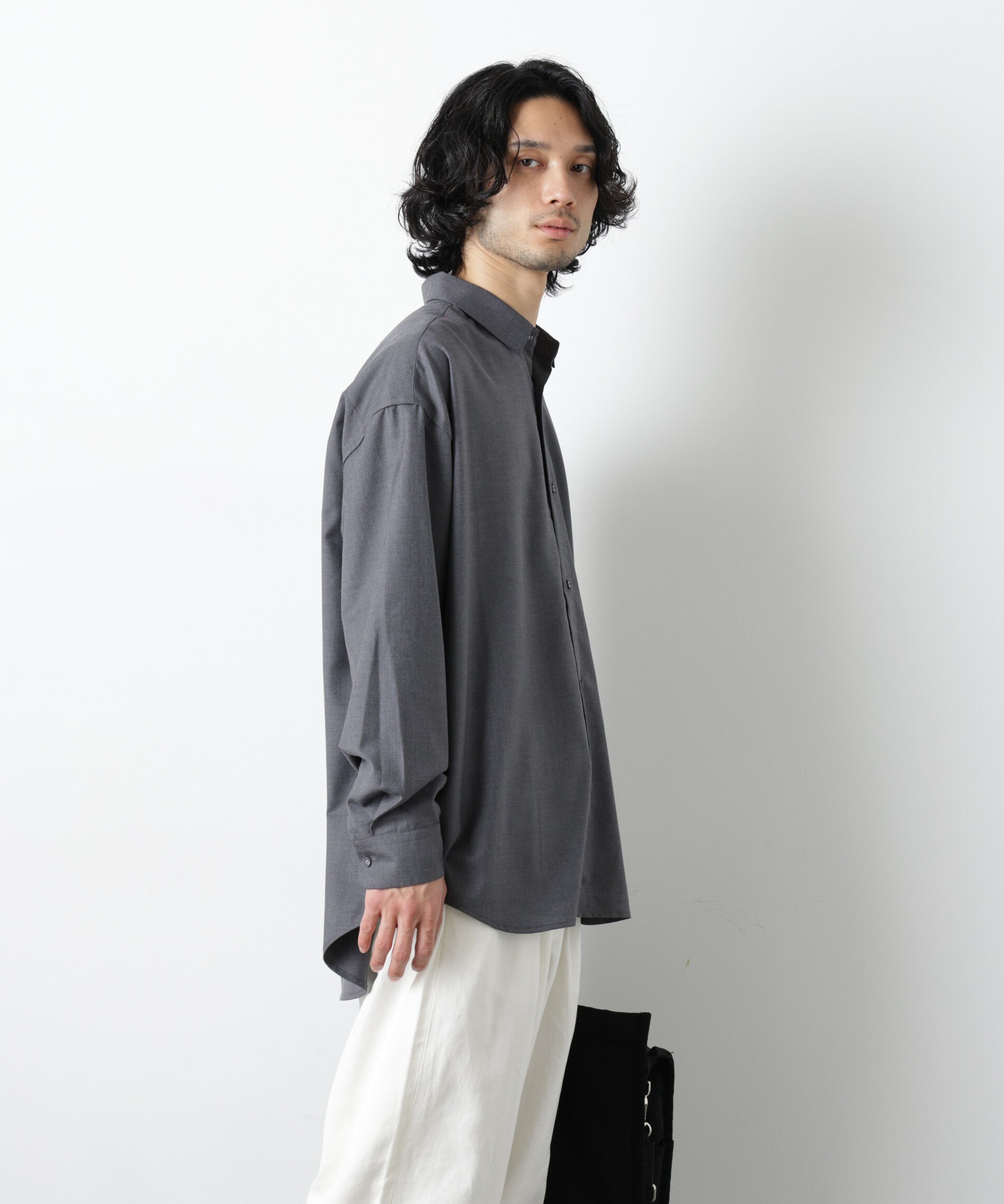 nano･universe「ビッグドレープシャツ 長袖」|シャツ・ブラウス|