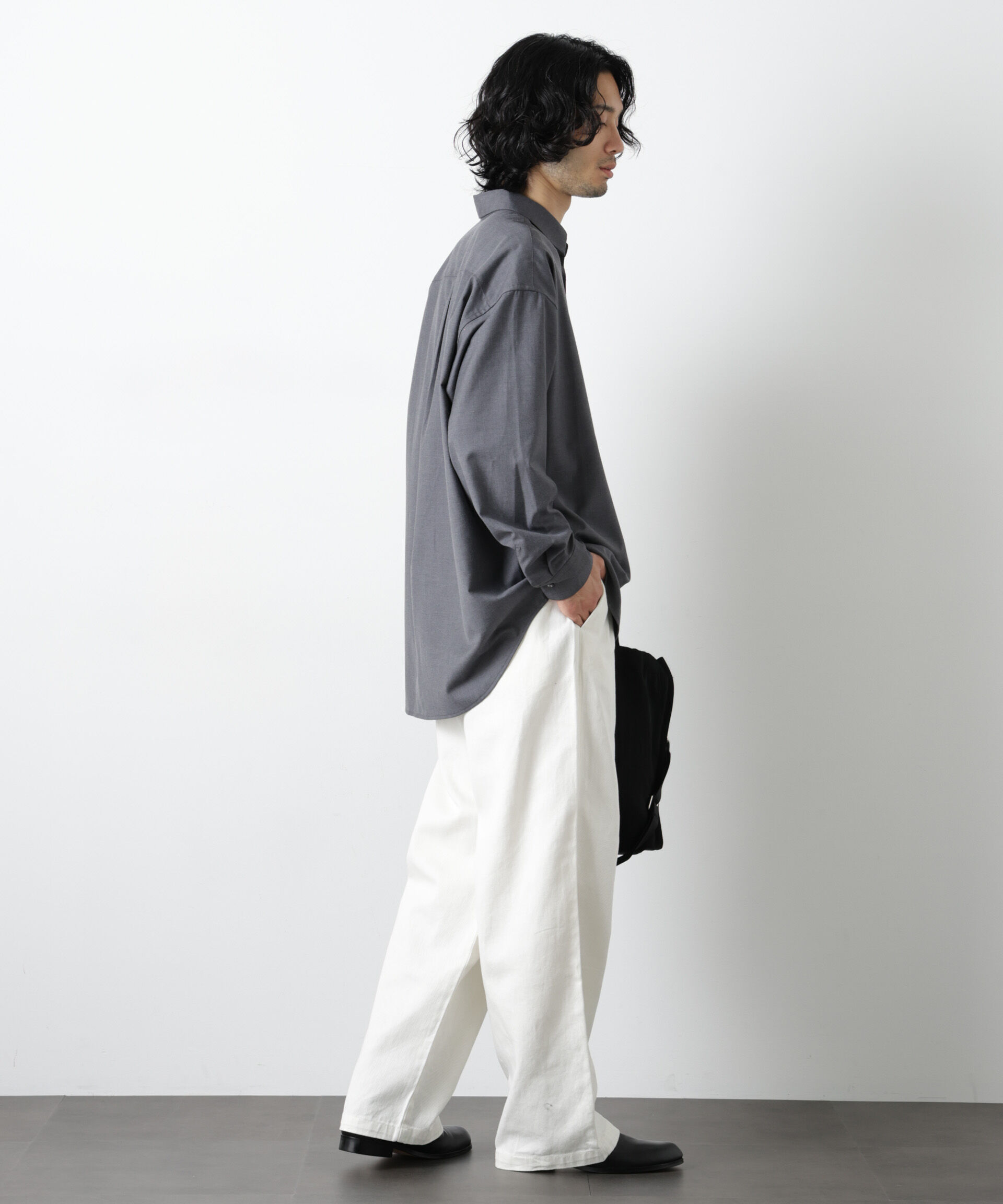 nano･universe「ビッグドレープシャツ 長袖」|シャツ・ブラウス|