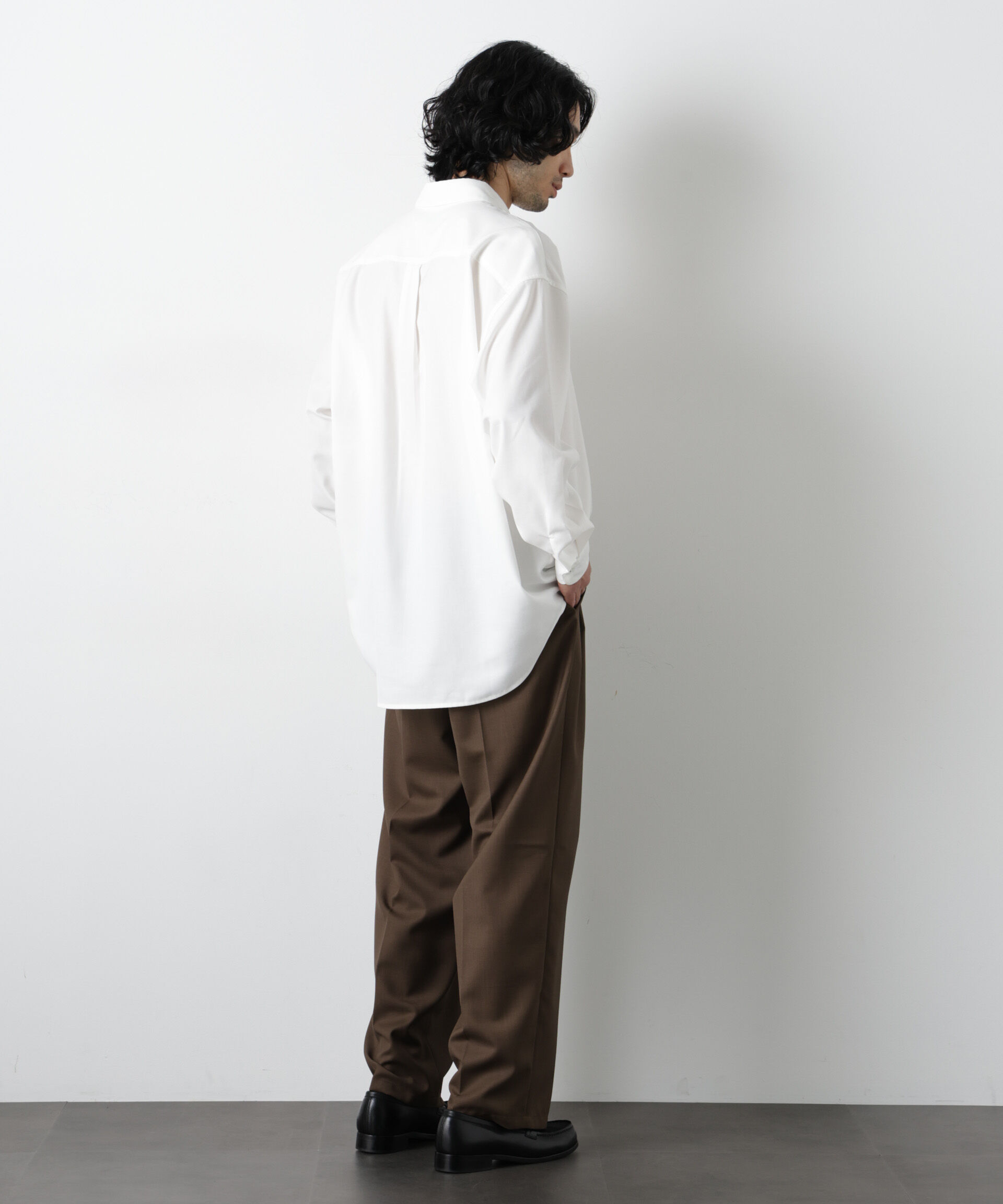 nano･universe「ビッグドレープシャツ 長袖」|シャツ・ブラウス|