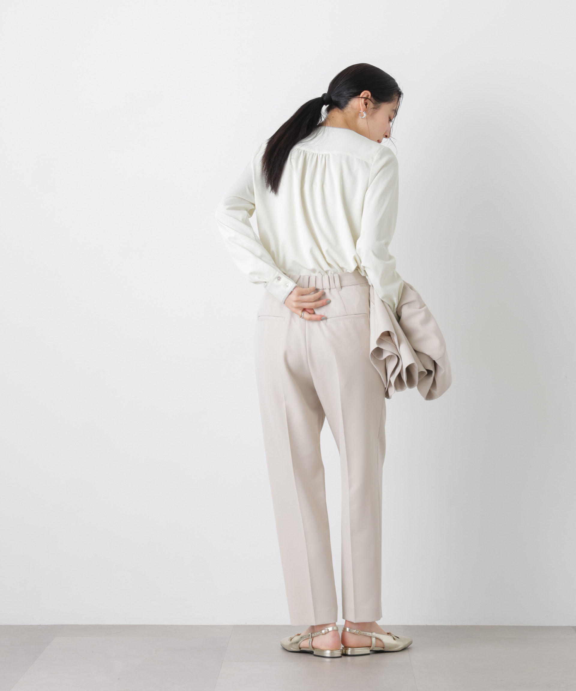 nano･universe「タックリボンブラウス」|シャツ・ブラウス|