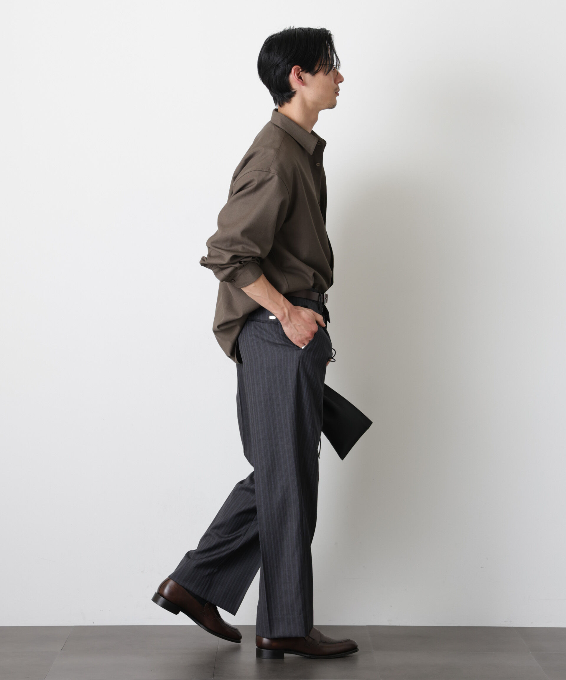 nano･universe「｢Gavante｣ドライギャバレギュラーカラーシャツ」|シャツ・ブラウス|